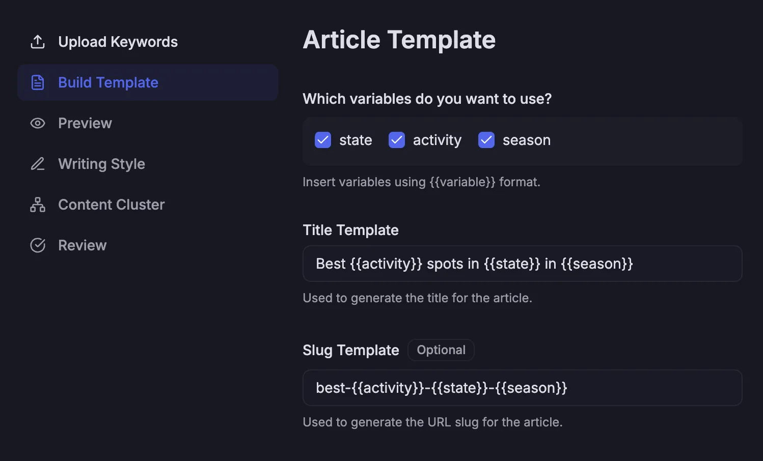 Article Template Builder Graphic
