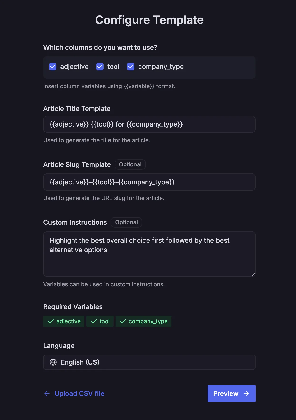 Article Template Builder Graphic